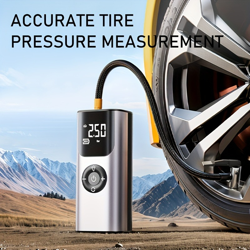 Air Compressor Portable - Bezprzewodowa elektryczna pompka do opon samochodowych,