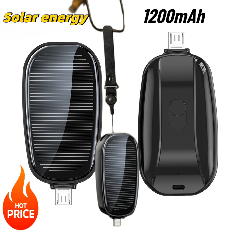 Outdoor Power Distribution Panel - Mini power bank solarny 1200mAh, przenośna