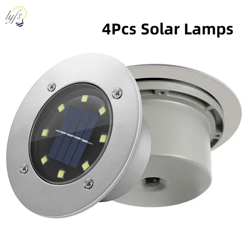 Outdoor Power Distribution Panel - 4 szt. LED Solarne lampy ogrodowe